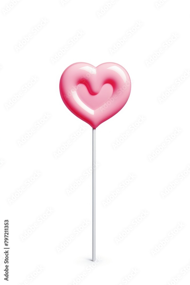 Heart lollipop confectionery candy.