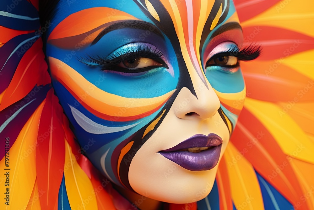 Vibrant Carnival Mask Gradients: Face-Painting Tutorial Video Thumbnail