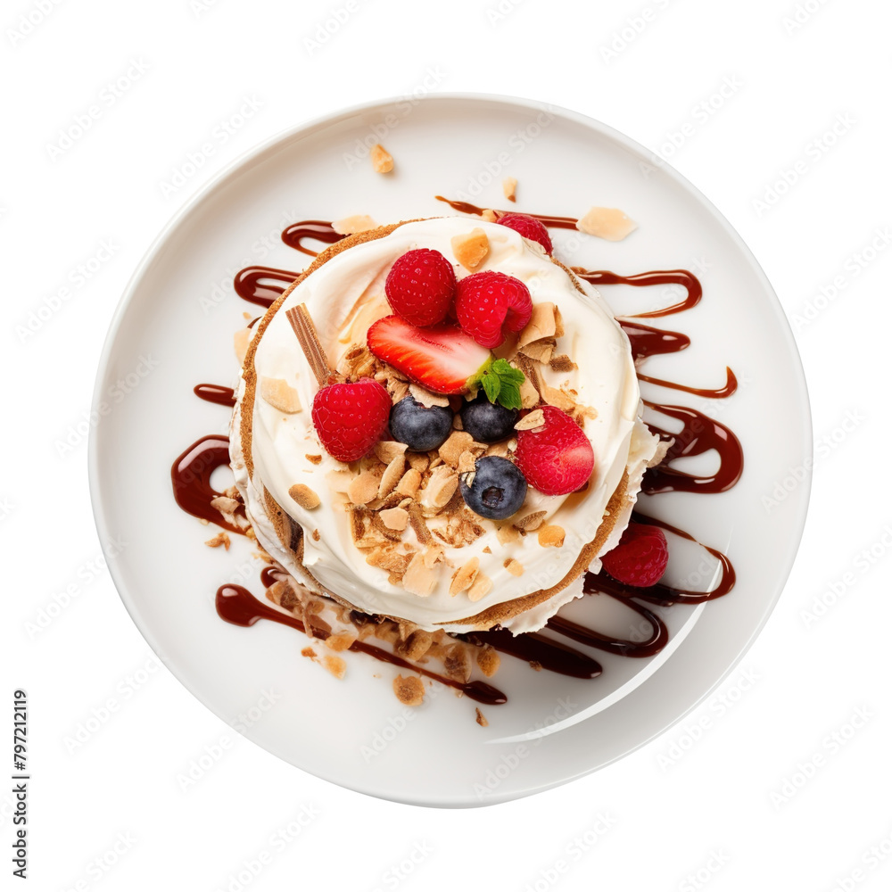 pasta with strawberry on transparent background, clipping path, png, pasta with strawberry on transparent background, clipping path, png,