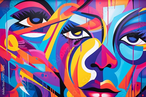 Vibrant Youth Empowerment Campaign: Graffiti Art Gradients Poster