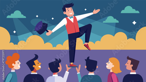 A hush fell over the crowd as the young magician levitated a volunteer from the audience their feet suspended just inches from the ground.