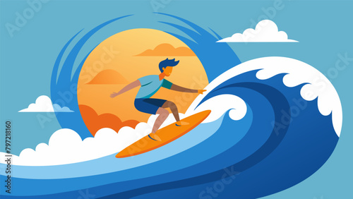 Surfing on the crest of a wave the sun warming your skin and the sound of the ocean waves drowning out any worries or distractions..