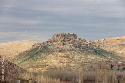 Kalecik village of Nusaybin, Mardin. Roman architecture a castle, a village in nusaybin district of mardin province. photo
