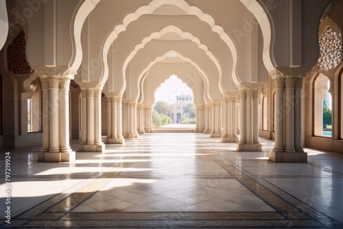 Architecture building corridor caravanserai.