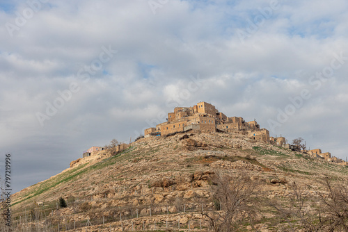 Kalecik village of Nusaybin, Mardin. Roman architecture a castle, a village in nusaybin district of mardin province. photo