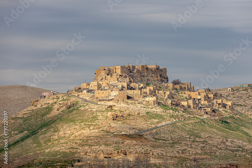 Kalecik village of Nusaybin, Mardin. Roman architecture a castle, a village in nusaybin district of mardin province. photo