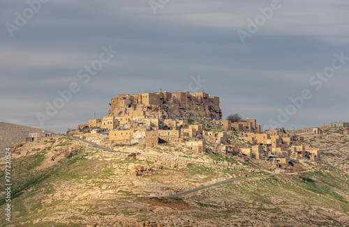 Kalecik village of Nusaybin, Mardin. Roman architecture a castle, a village in nusaybin district of mardin province. photo