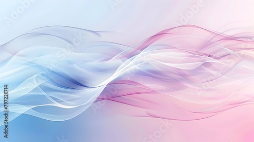 Abstract Blue and Pink Smoke Wave