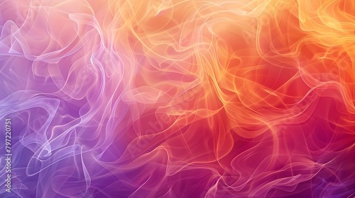 Abstract Light Purple and Orange Flames on a Background