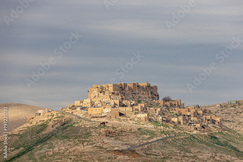 Kalecik village of Nusaybin, Mardin. Roman architecture a castle, a village in nusaybin district of mardin province. photo