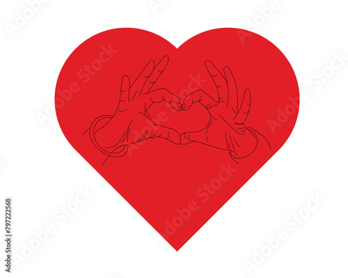 Heart icon, Symbol of Love Icon flat style modern design Isolated on Blank Background. Vector illustration.