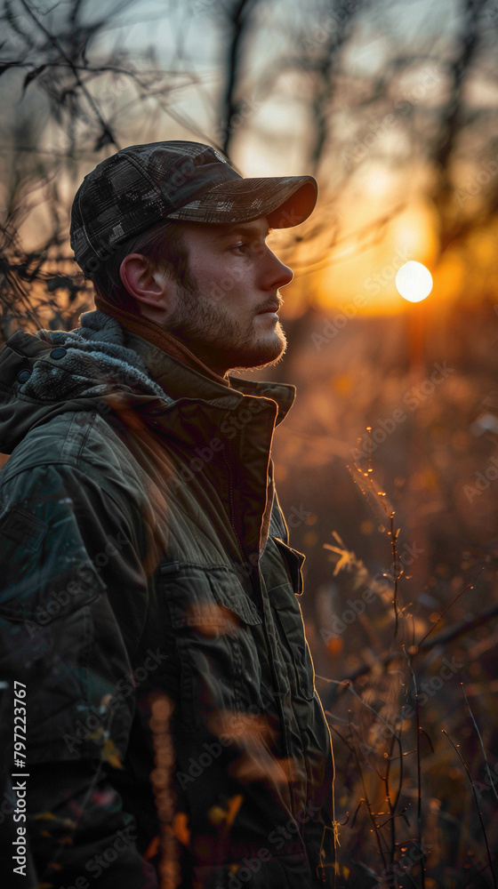 A Wildlife Manager Managing hunting, fishing, and trapping programs to sustainably manage wildlife populations, realistic people photography