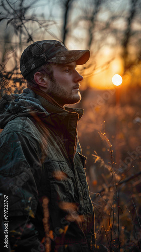 A Wildlife Manager Managing hunting, fishing, and trapping programs to sustainably manage wildlife populations, realistic people photography