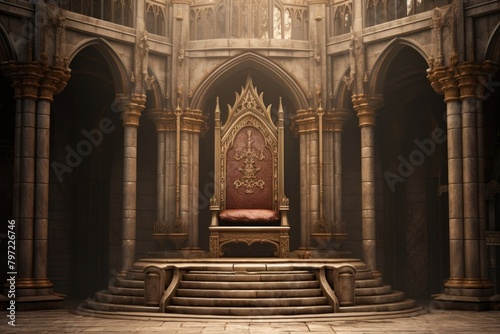 Palace throne room furniture chair spirituality.