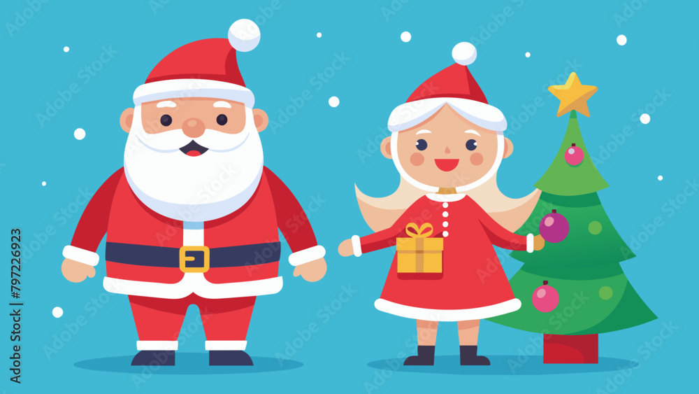  santa christmas cartoon vector illustration