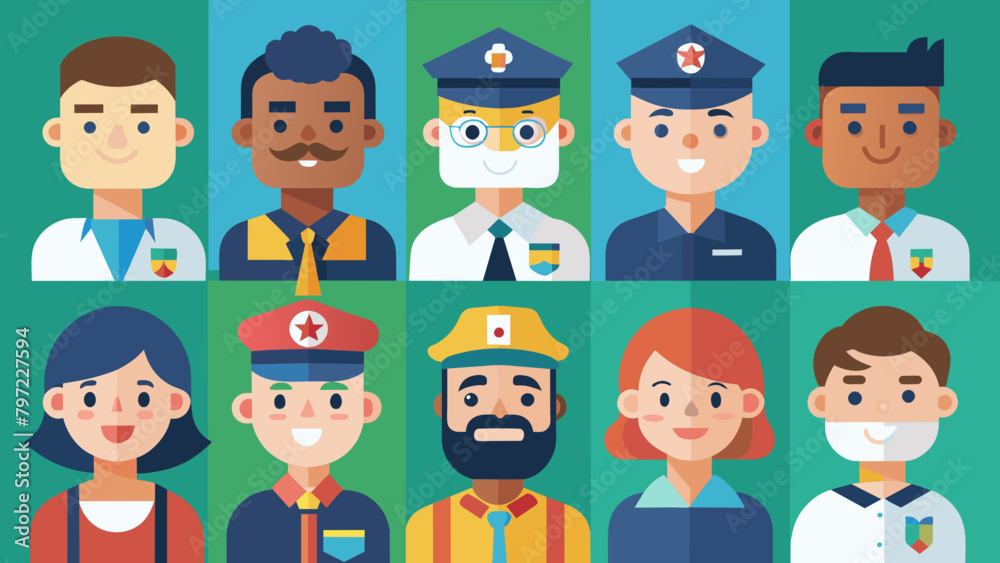 avatars of happy people of different races vector illustration avatars of happy people of different races vector illustration