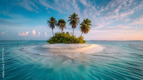 Picturesque palm island