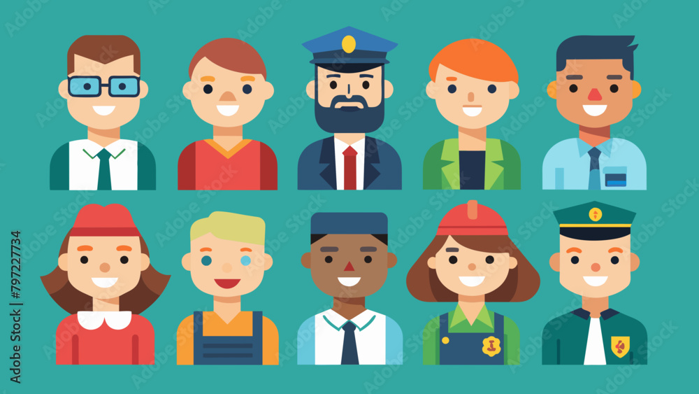 avatars of happy people of different races vector illustration avatars of happy people of different races vector illustration
