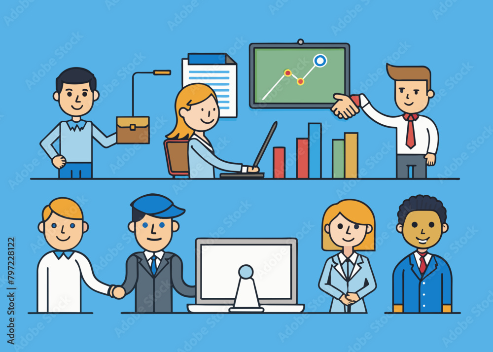 People of different characters vector illustration People of different characters vector illustration