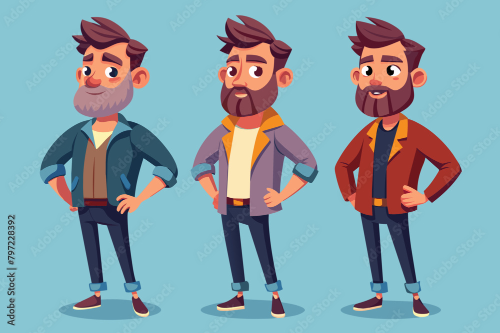 A few people vector illustration