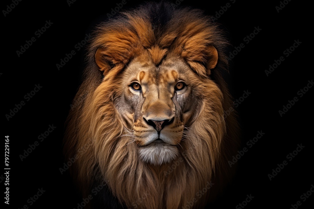 Lion wildlife portrait mammal.