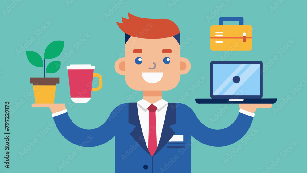 A happy businessman vector illustration A happy businessman vector illustration