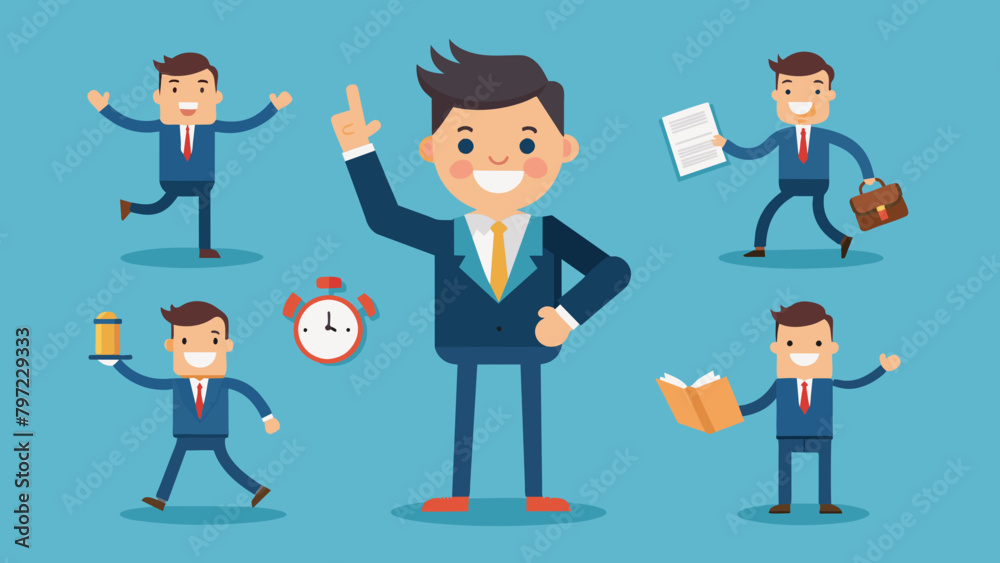 A happy businessman vector illustration A happy businessman vector illustration