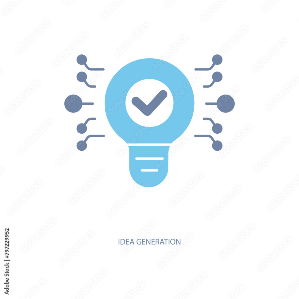 idea generation concept line icon. Simple element illustration. idea generation concept outline symbol design. idea generation concept line icon. Simple element illustration. idea generation concept outline symbol design.
