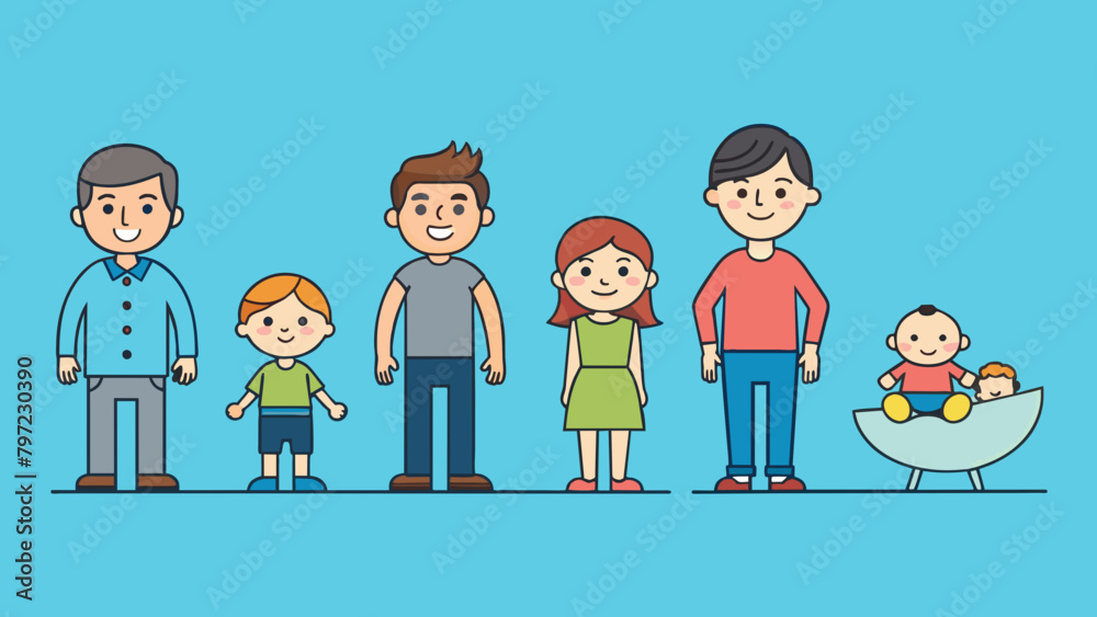Childbirth and development vector illustration Childbirth and development vector illustration