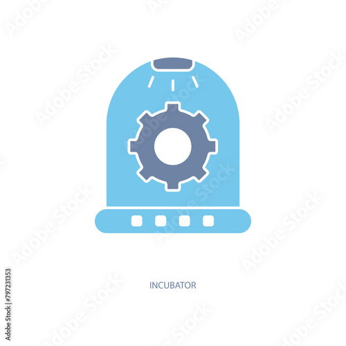 incubator concept line icon. Simple element illustration. incubator concept outline symbol design.