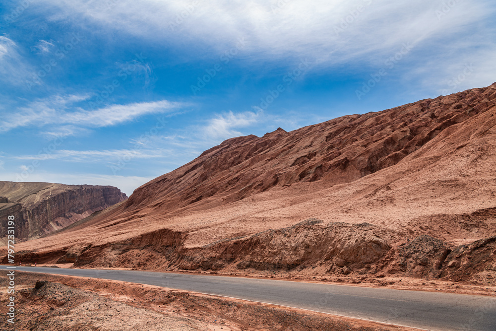 Flame Mountain in Turpan Basin, Xinjiang, China