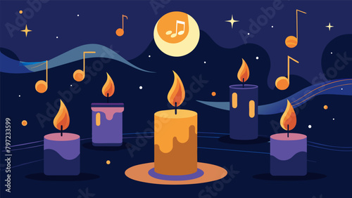 The flickering candles and soft music create a calming ambiance perfect for connecting with our inner selves and the lunar energies..