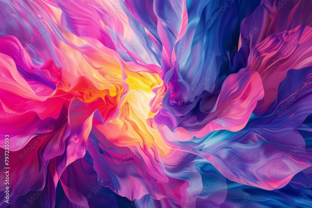 Harmony in Hues: A vibrant and abstract painting featuring an abundance of blue and pink. A symphony of colors in captivating abstraction. Harmony in Hues: A vibrant and abstract painting featuring an abundance of blue and pink. A symphony of colors in captivating abstraction.
