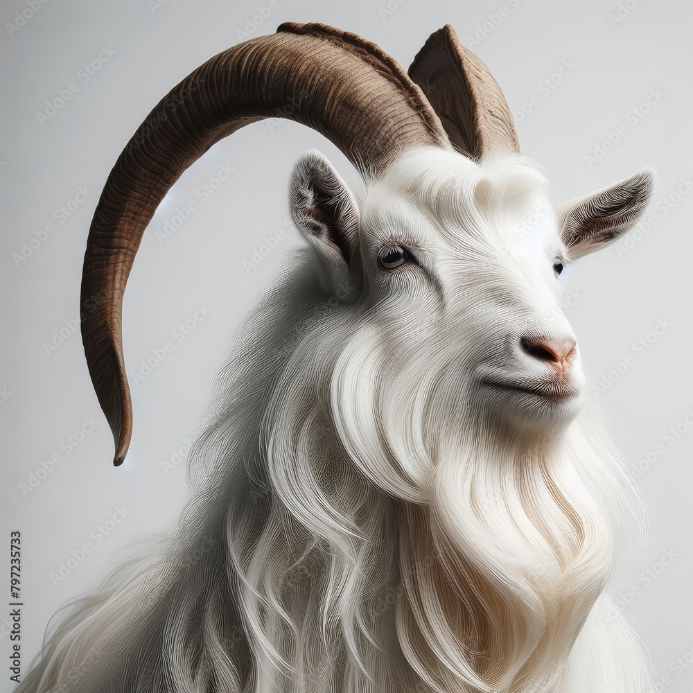 Goat isolated on a white background Goat isolated on a white background