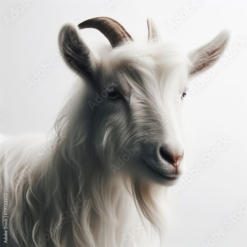 Goat isolated on a white background © Mo Stock