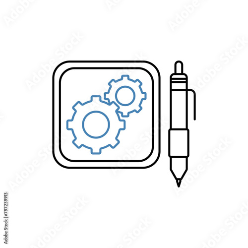 prototype concept line icon. Simple element illustration. prototype  concept outline symbol design.