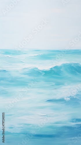 Minimal space summer ocean outdoors painting.