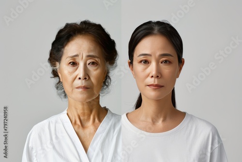 Atherosclerosis narratives blend into aged skin nourishment, highlighting gerontologys effects on aging resilience and grey hair wrinkle impacts in mental aging innovations. photo