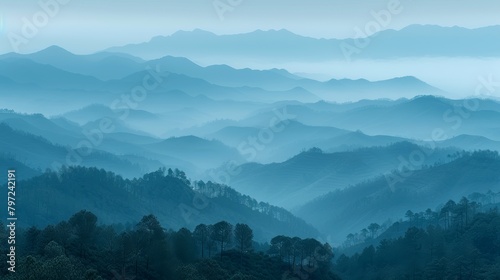 Beautiful mountain landscape with nature background © AITTHIPHONG