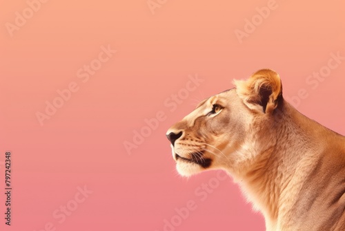Female Lion wildlife mammal animal. photo