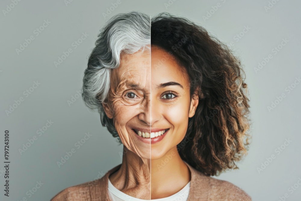 Integrated aging processes focus on wrinkle smoothing with dual skincare management, enhancing beauty standards through care in the gray stage of aging perceptions. Integrated aging processes focus on wrinkle smoothing with dual skincare management, enhancing beauty standards through care in the gray stage of aging perceptions.