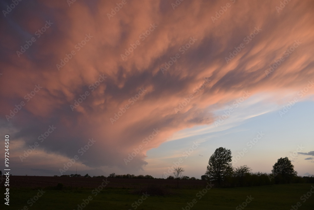 Storm Clouds Over a Field Storm Clouds Over a Field