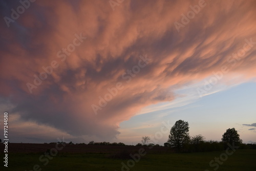 Storm Clouds Over a Field