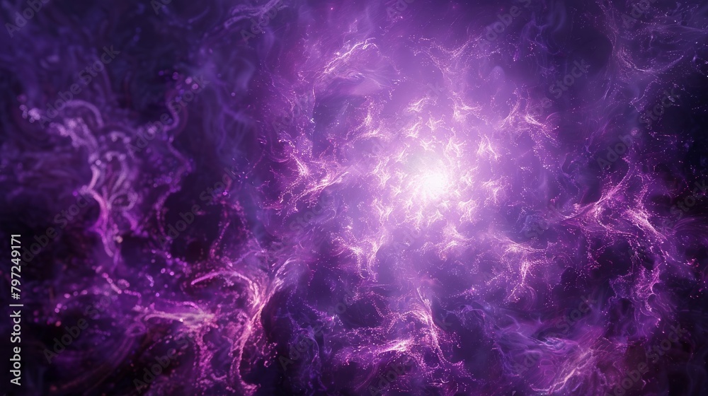 The vibrant purple glow sparkles with an otherworldly power, captivating all who behold its magnificence