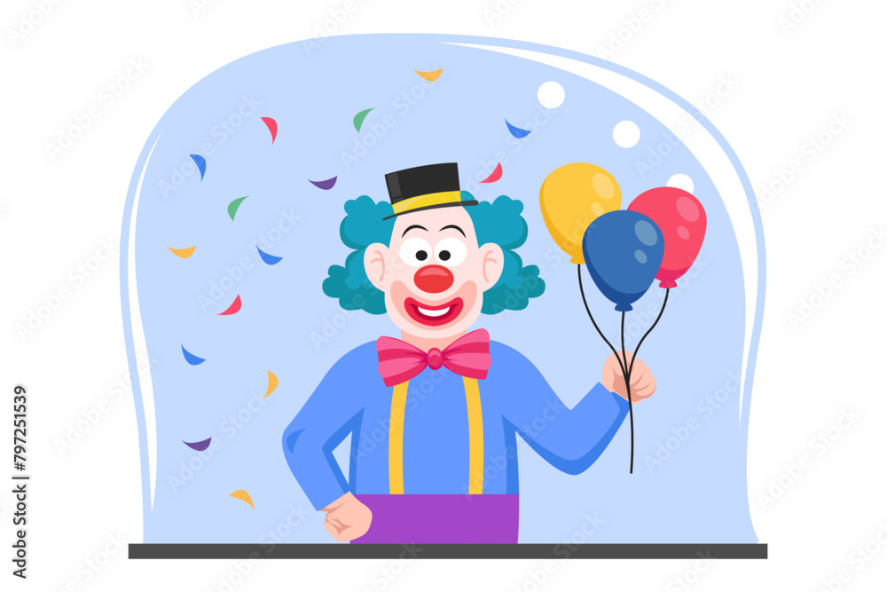 April Fools Flat Design Illustration