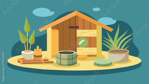 Incorporate natural materials such as bamboo or stone for additional aesthetic appeal and to add a spalike ambiance to your DIY sauna..