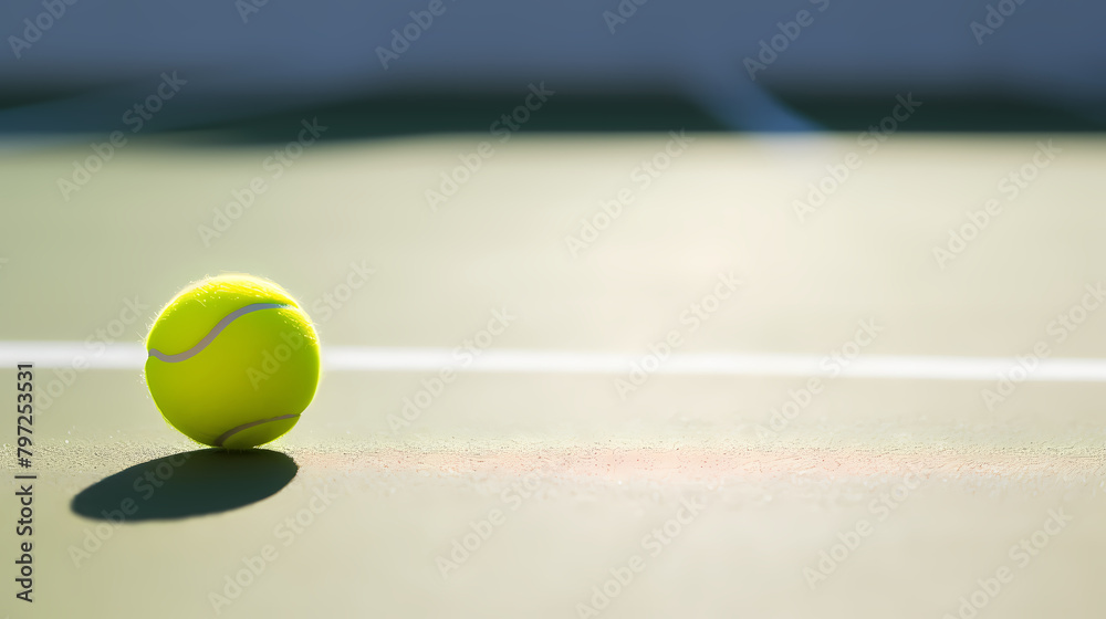 Close-up of tennis ball on court