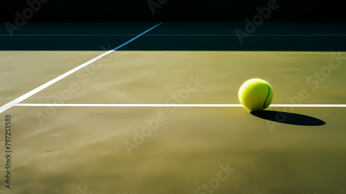 Close-up of tennis ball on court © xuan