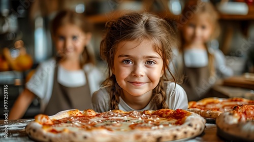Joyful Child with Homemade Pizza