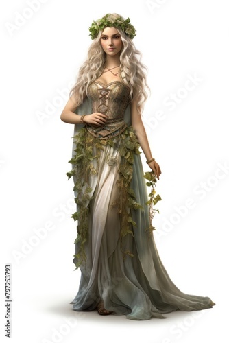 Elf princess royalty fashion dress gown.
